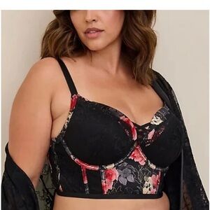 Torrid Curve Black Skull Lace Bra size 42DD nwot